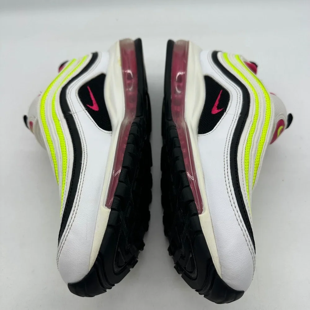 Nike CI9871-100 Mens Size 10.5 Running Shoes White Volt Pink Air Max 97 Sneakers